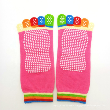 JW Women Colorful Five Toe Yoga Socks Custom Nylon Sexy Toe Yoga Pilates Socks